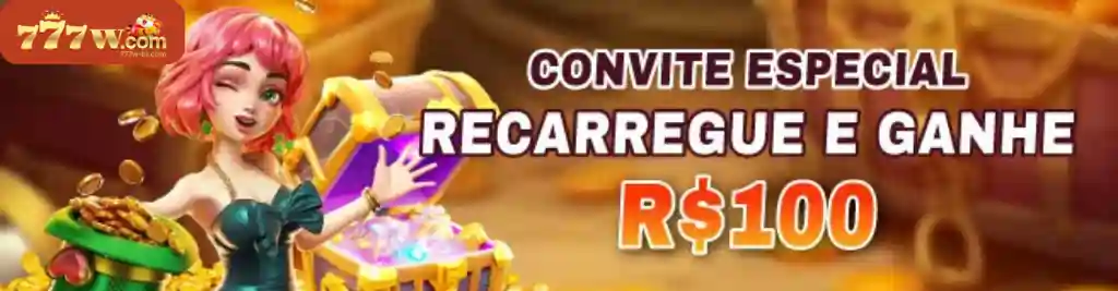 Convite especial, recarregue e ganhe R$100